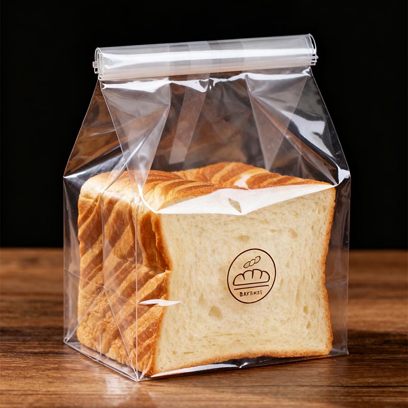 Transparenter Lebensmittelbeutel aus Kunststoff für Bäckereiverpackungen